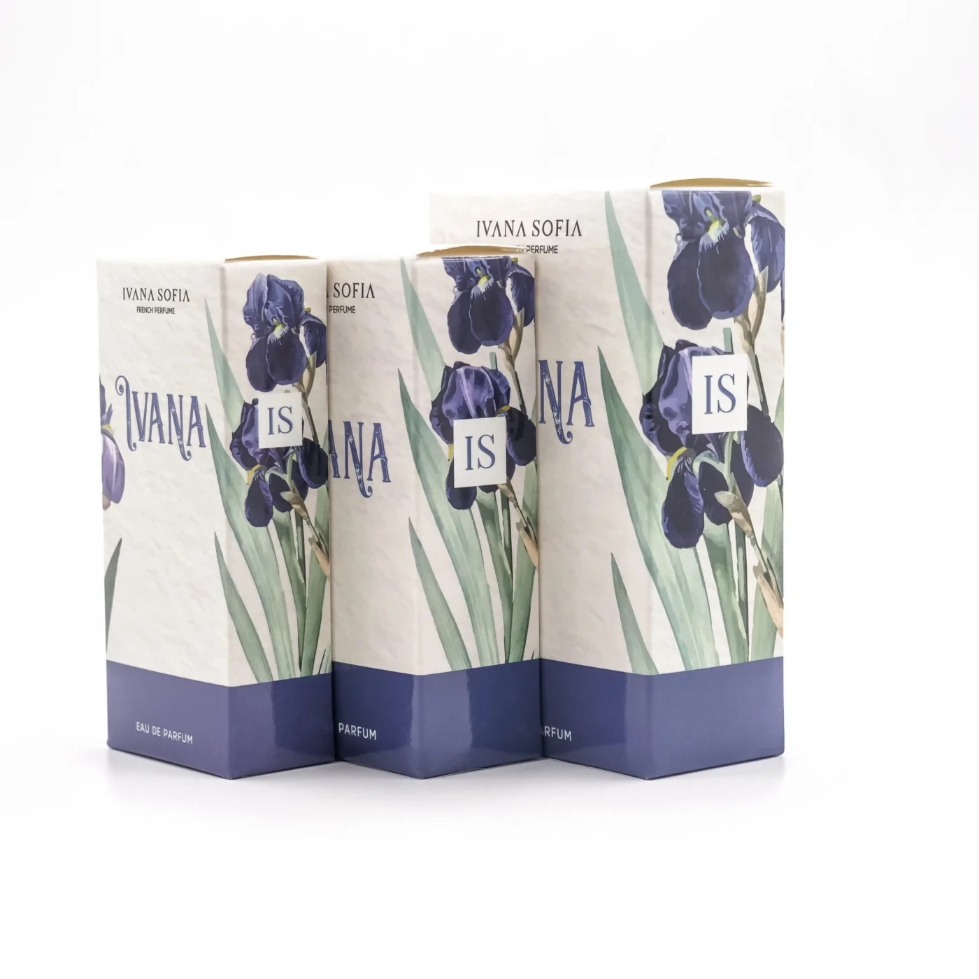 Ivana fragrance bottle, side view