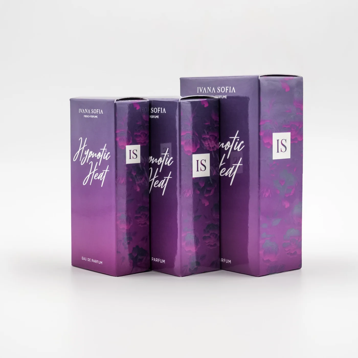 Hypnotic Heat fragrance bottle, side view