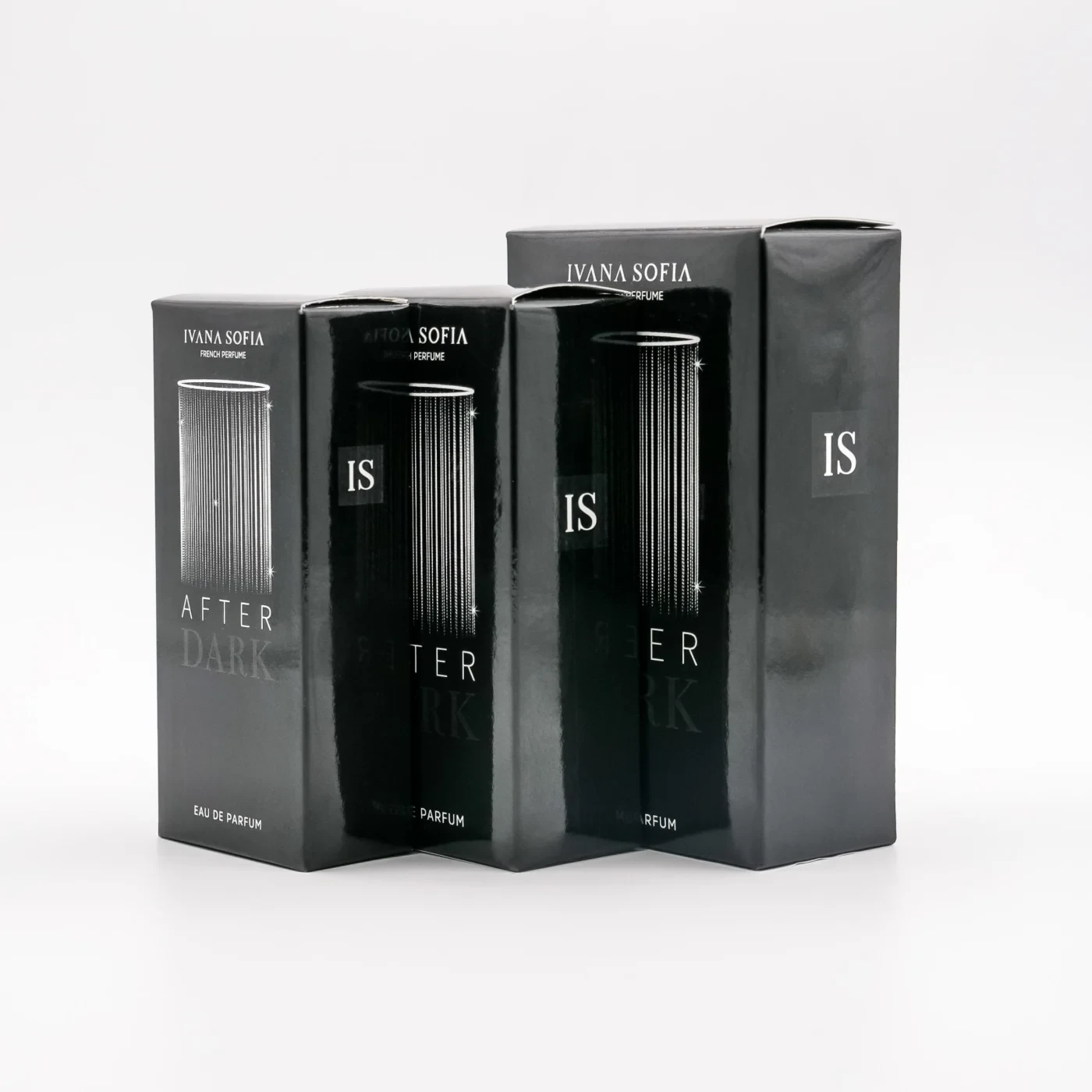 After Dark fragrance bottle, side view