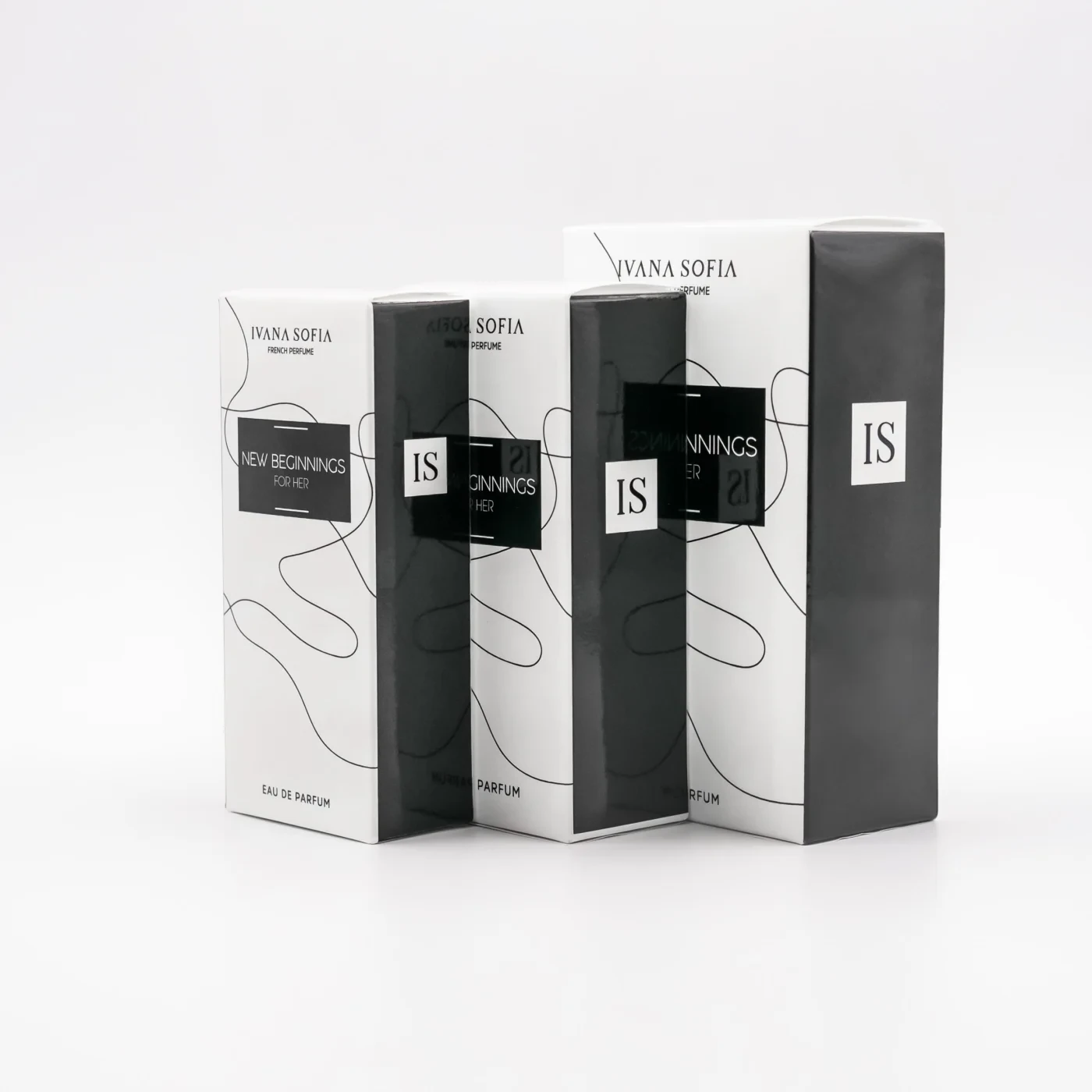 New Beginnings For Her fragrance bottle, side view