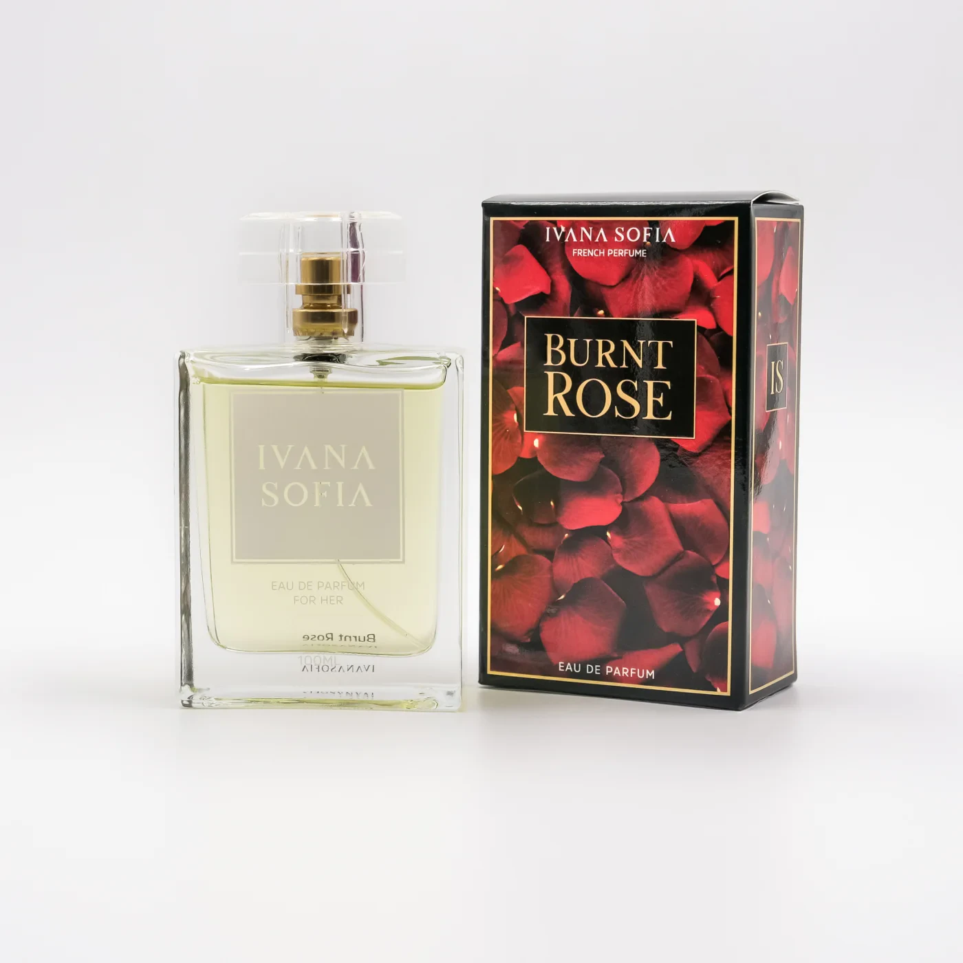 Burnt Rose 100ml bottle and presentation box