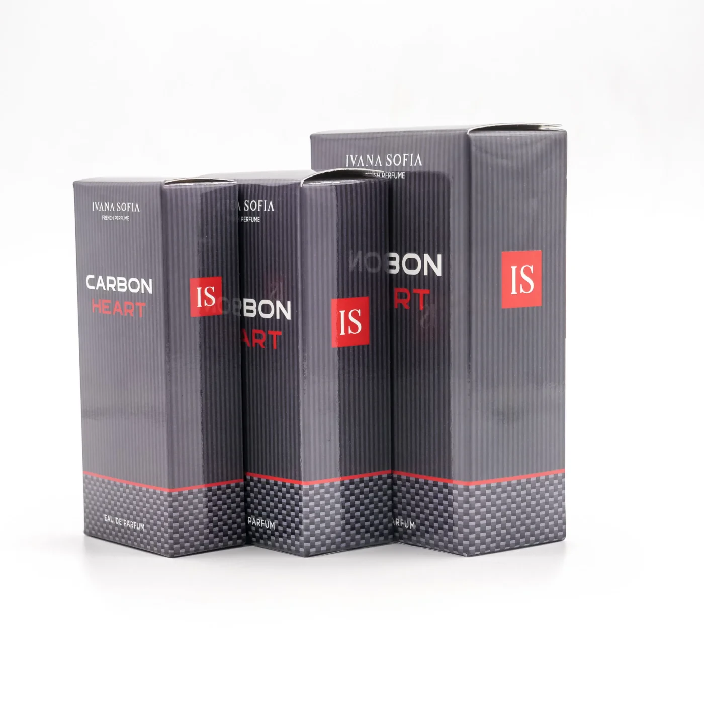 Carbon Heart fragrance bottle, side view